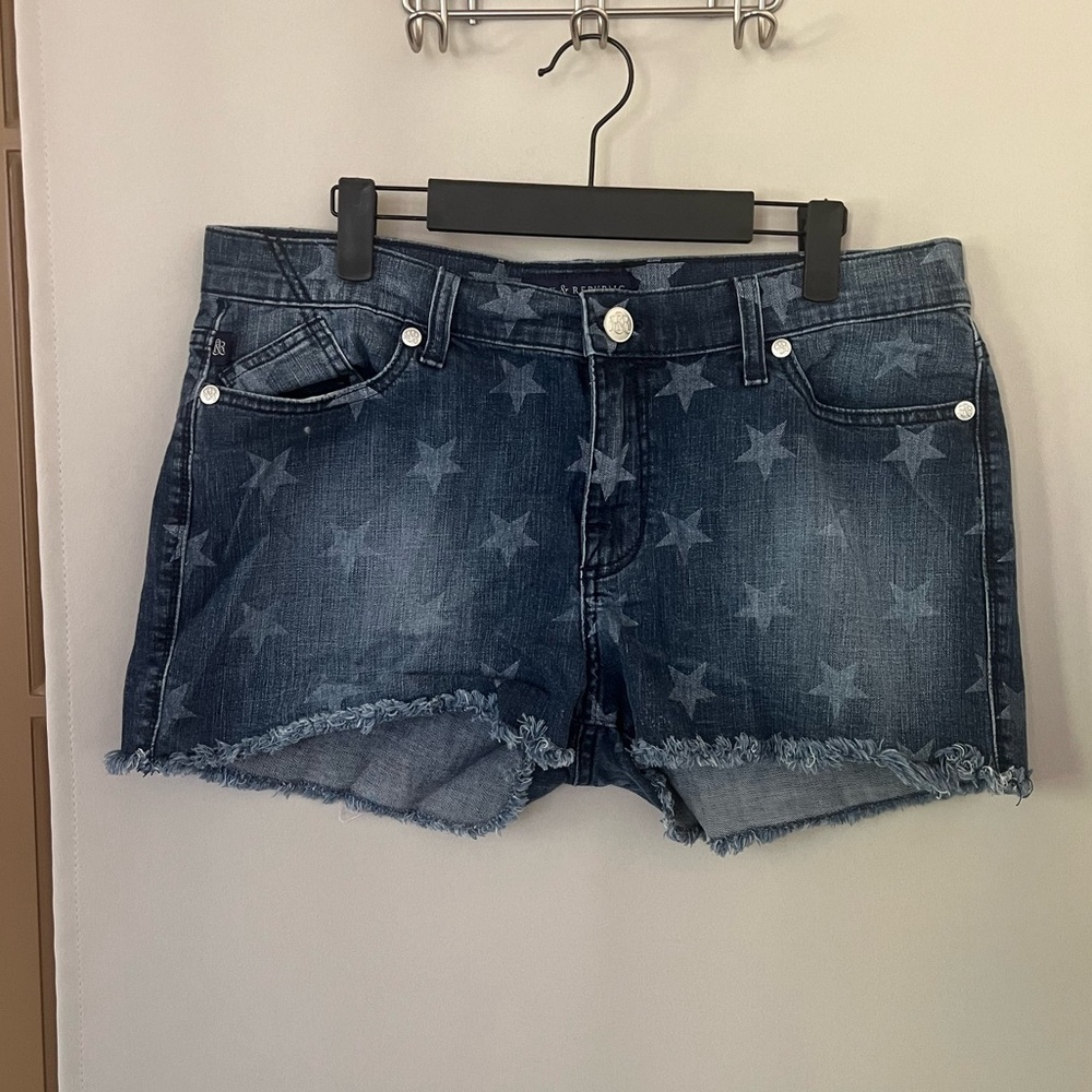 Rock & Republic Blue Slim Fit Jean Shorts